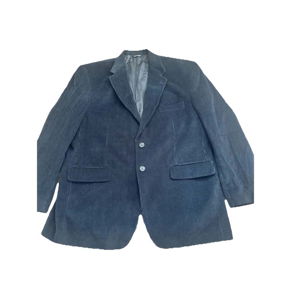 Marshall Fields Corduroy Jacket Blazer Navy Mens  44R Academia‎ Preppy